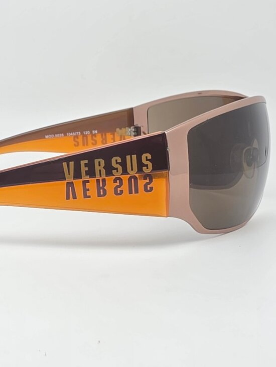 Versus by Versace Mod. 5035 1045/73 Bronze Frame Brown Lens Shield Sunglasses main image 6